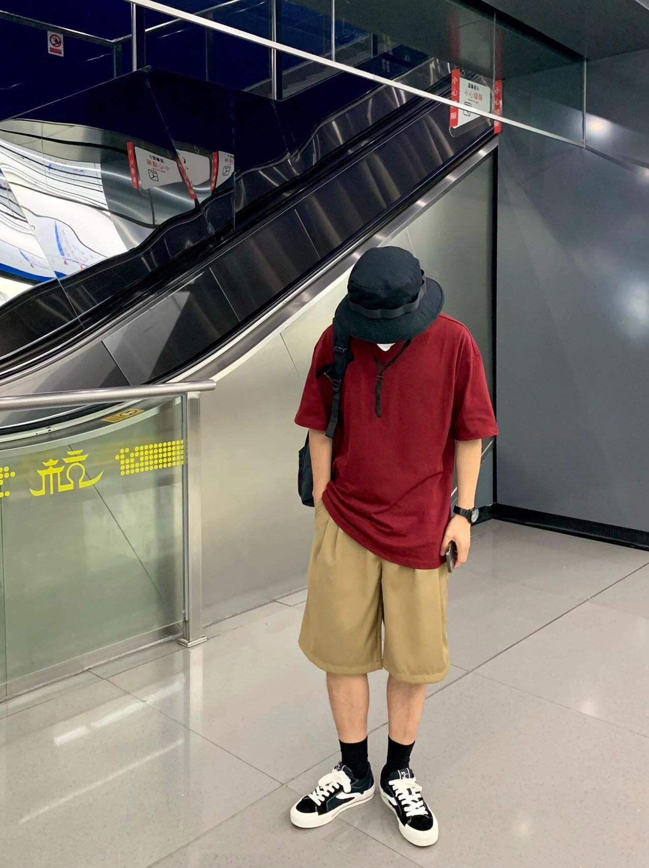 XDFM重磅230g纯棉美式复古宽松简约短袖oversize纯色百搭显瘦男女T恤